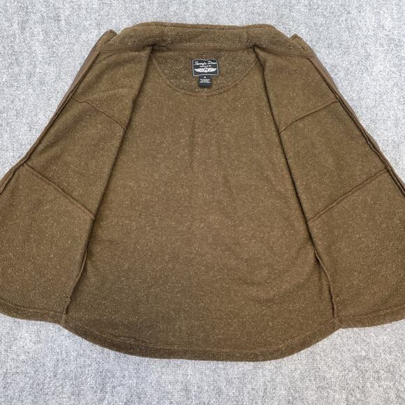 Straight Down Vest Womens XL Brown Fleece Shinnecock Golf 1891 Full Zip Pockets - Picture 13 of 16